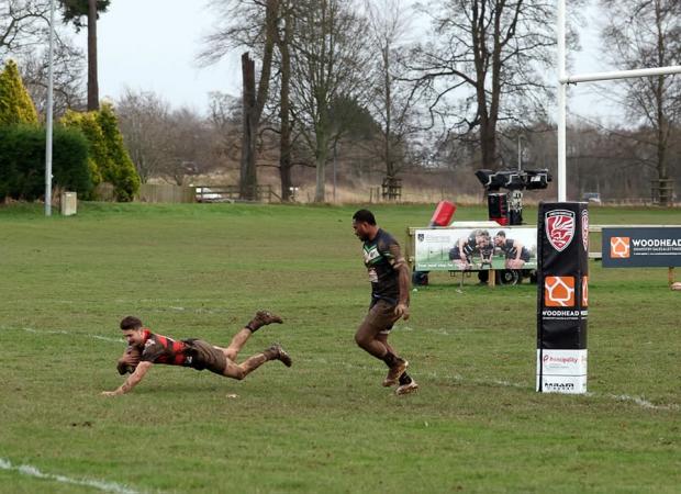 Border Counties Advertizer: Action from Oswestry's clash with Trentham. Picture by Nick Evans-Jones.