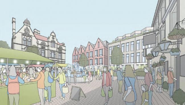 An artist's impression of how the Masterplan could transform the Bailey Head.