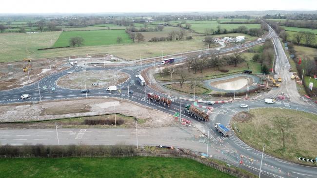 The latest drone images of the new Mile End junction. Pictures by Shropshire Council.