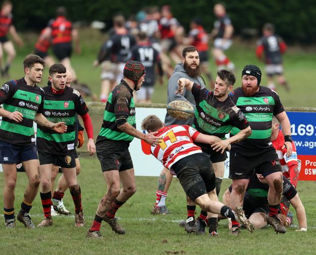 Border Counties Advertizer: Action from Oswestry's win over Warley. Picture by Nick Evans-Jones.