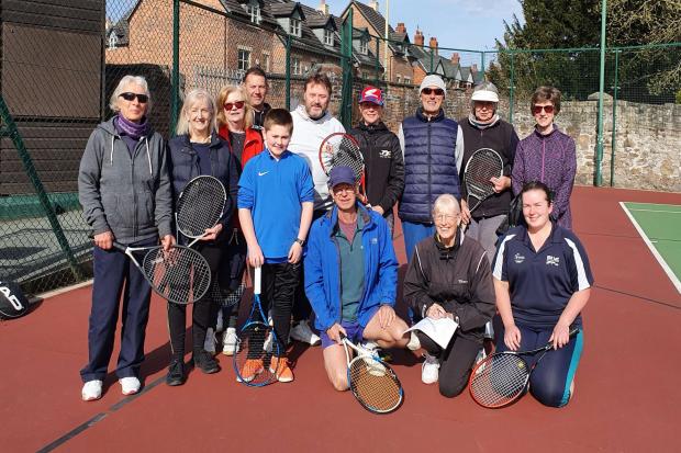 Oswestry Tennis Club members.