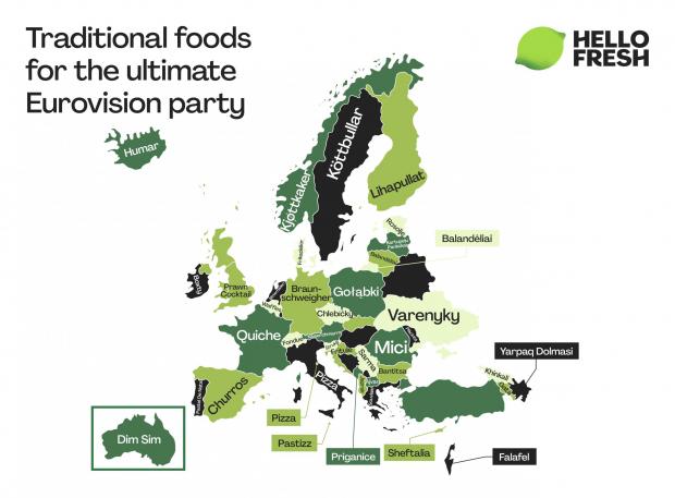 Border Counties Advertizer: Traditional European foods by country from HelloFresh. Credit: HelloFresh
