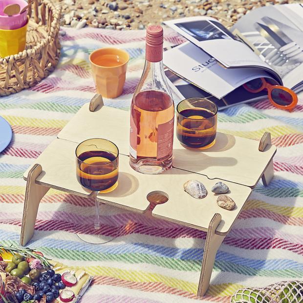 Border Counties Advertizer: Personalised Portable Picnic Table Wine Holder. Credit: Not On The High Street