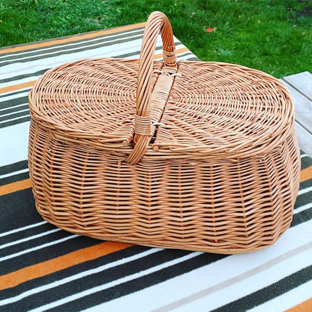 Border Counties Advertizer: Oval Wicker Picnic Basket Ollie. Credit: Not On The High Street