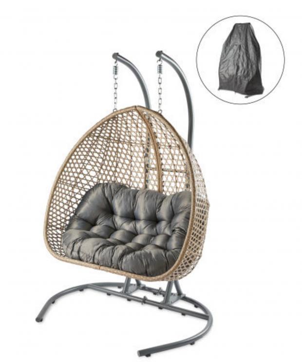 Border Counties Advertizer: Large Hanging Egg Chair with Cover. (Aldi)