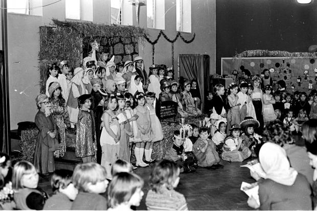 Children from middleton Road School, Oswestry, at their nativity play in 1974.
