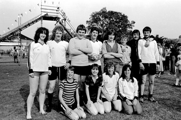 Border Counties Advertizer: One of the teams competing in Its a Knockout at Cae Glas park, Oswestry, in 1980.