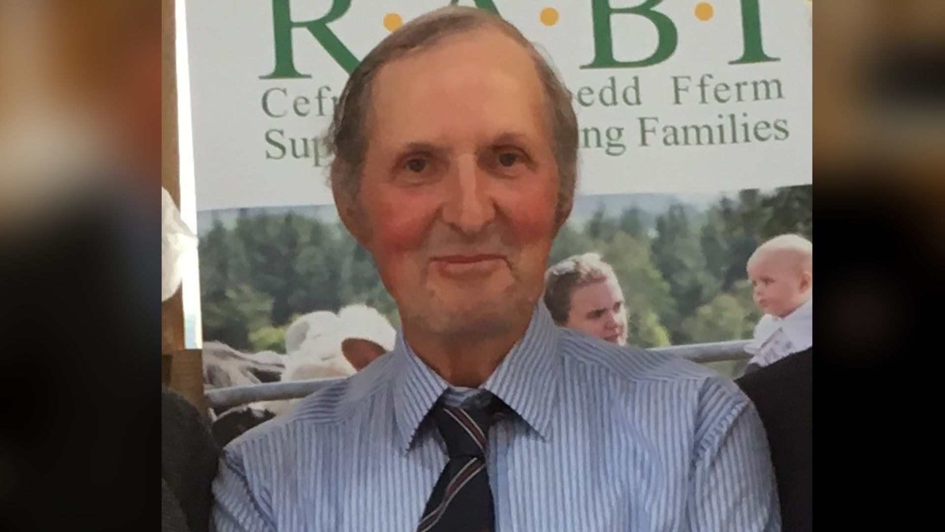 Llansantffraid farmer Emyr Wigley, owner of his beloved Old Stackyard Blues herd that has raised more than £120,000 for Ovarian Cancer Action and RABI.