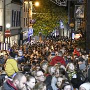 Crowds pack the Bailey Head and Bailey Street. Picture by Graham Mitchell.