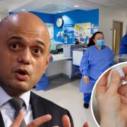 Sajid Javid 'reflecting' on mandatory Covid vaccines for NHS workers in light of Omicron. (PA/Canva)