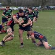 Action from Oswestry's victory over Birmingham Exiles. Picture by Lee Rogers.
