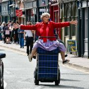 A performer at the Big Street Circus in Oswestry. Picture by Graham Mitchell.