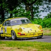 Paul Howells in his striking Porsche at Loton Park. Picture by Steve Whitefoot.