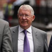 Former Manchester United manager Sir Alex Ferguson arriving at Manchester Crown Court where his former player Ryan Giggs is on trial. Picture: Peter Byrne/PA Wire