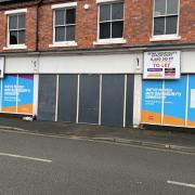 Former Oswestry Argos, now boarded up after crash