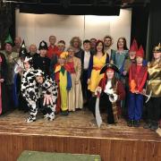 The cast of the Rhydycroesau Panto in their last production in 2020