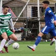 Danny Davies in action for TNS. Picture by Brian Jones.