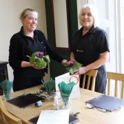 Head Cook Carol Shaw and waiting staff daughter Lesley Shaw will be serving up a treat in The Orangery Restaurant for Mother’s Day.