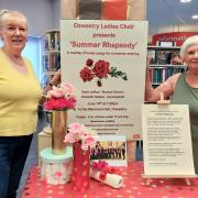 Oswestry Ladies Choir  summer concert 2023 'Summer Rhapsody' display in Oswestry Library