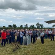 Part of the crowd at Saturday’s dispersal sale at Mount Farm, Haimwood, Llandrinio.