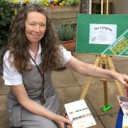 Library assistant Sally Poynton is all set to welcome local artists to take part in the Watercolour Challenge.