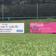 Pitchside advertising at Park Hall.
