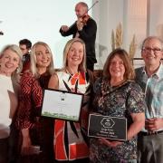 Louise Humphreys (committee secretary), James Bond (judges representative), Councillor Olly Rose (Oswestry town mayor) and Julie Johnson (volunteer representative) and Natalie Bainbridge (chair of Oswestry in Bloom).