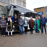 Representatives from Oswestry BID, Oswestry Town Council including the Mayor and Town Clerk, Oswestry Borderland Tourism, Cambrian Heritage Railway, Tanat Valley Coaches, and local businesses and attractions.