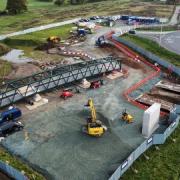 The new bridge, waiting to be installed