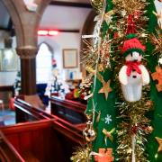 Christmas Tree dressing at Christ Church.