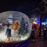 The snow globe at Festival Square.