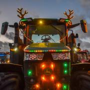 Oswestry Illuminated Tractor Run.