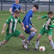 Action from Llanrhaeadr's Ardal North East League defeat to Radnor Valley.