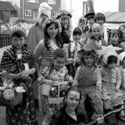 Llansilin British Legion Easter bonnet parade in 1980.