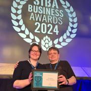 Grace Goodlad and Duncan Borrowman at the SIBA 2024 Awards in Liverpool.