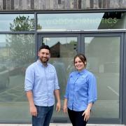 Tom and Ffion Woods outside their new business.
