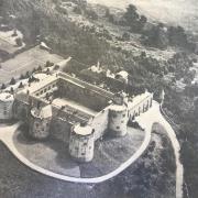 An aerial view of Chirk Castle