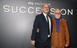 Jesse Armstrong and Brian Cox attending a screening of Succession season four