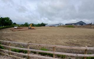 The land for the proposed new service station in Oswestry.