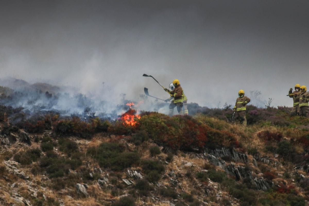 Firefighters tackle fires on Llantysilio mountain